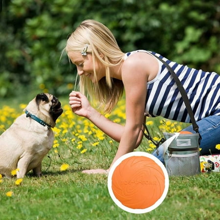 Hardworking person-ZHL 2PCS Dog Flying Disc Toy,Pet Training Rubber Frisbee Interactive Toys,Floating Water Dog Toy For Small Dogs Puppy Outdoor Flight BlueS
